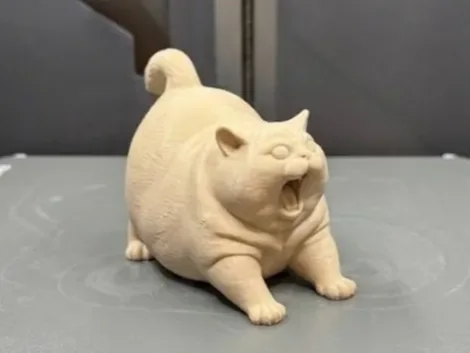 مجسمه گربه چاق عصبانی دکوری، نمای ۱