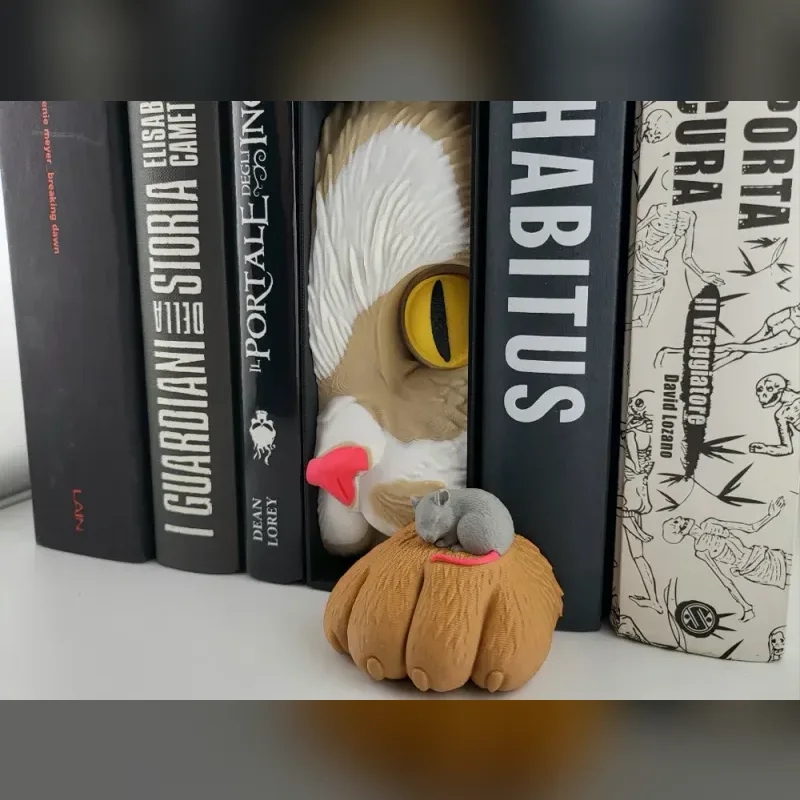 بوک نوک کتابخانه گربه و موش دوست دکور قفسه کتاب، نمای ۱